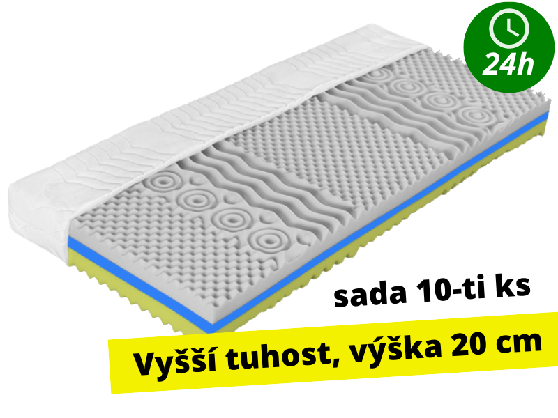 Favorit Hard 200x90x20cm - limitovaná edice výška 20 cm | Akční sada 10-ti ks