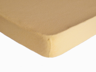 Bavlněné FROTÉ prostěradlo SV. HNĚDÉ